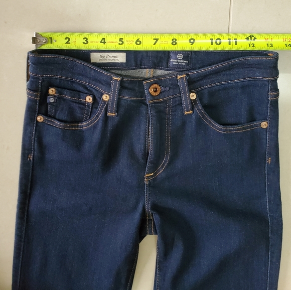 AG Adriano Goldschmied The Prima Mid-rise Cigarette Blue Jeans - Size 26R - Picture 4 of 7